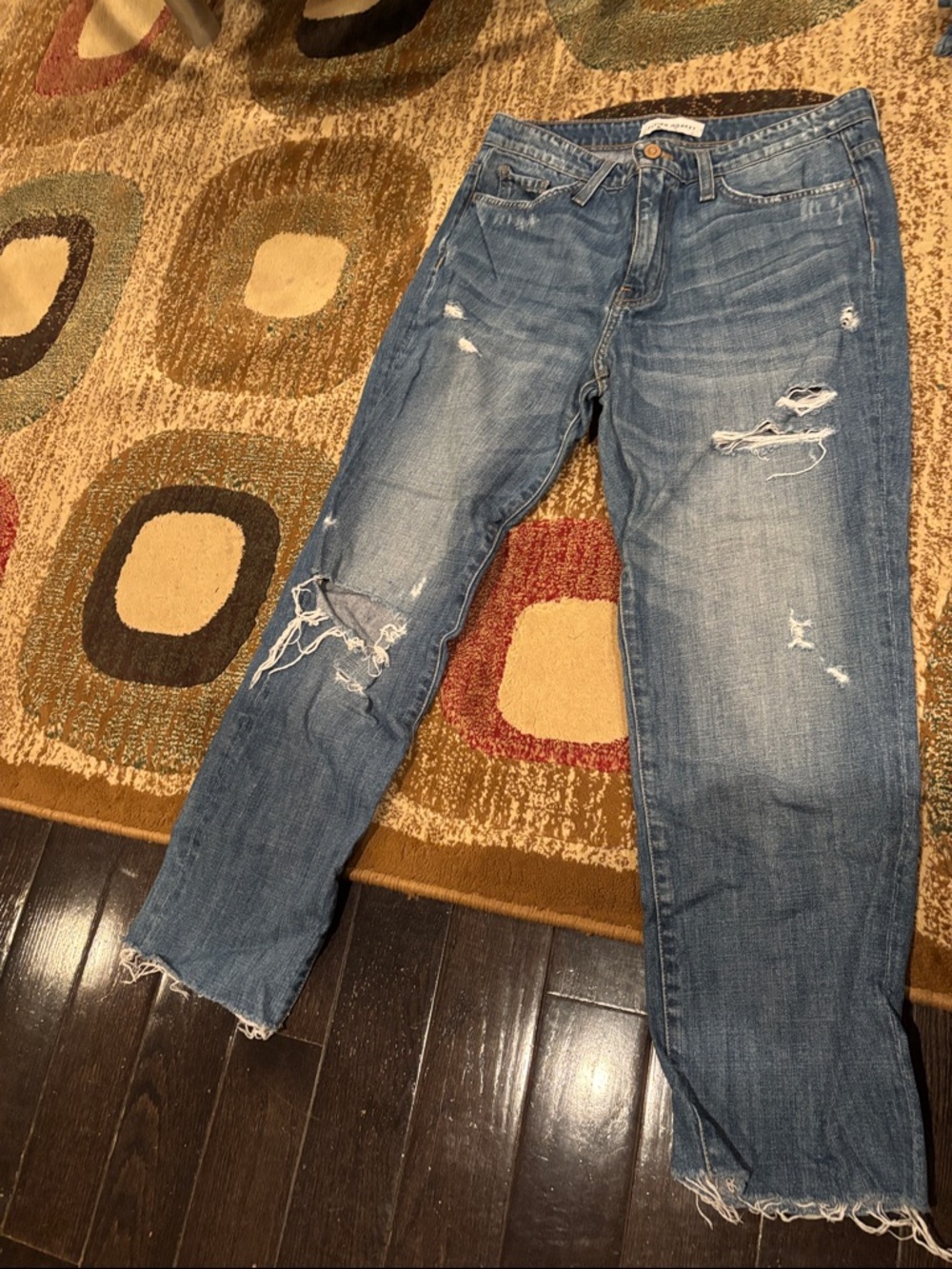Flying Monkey Blue Denim Jeans with Label Detail
